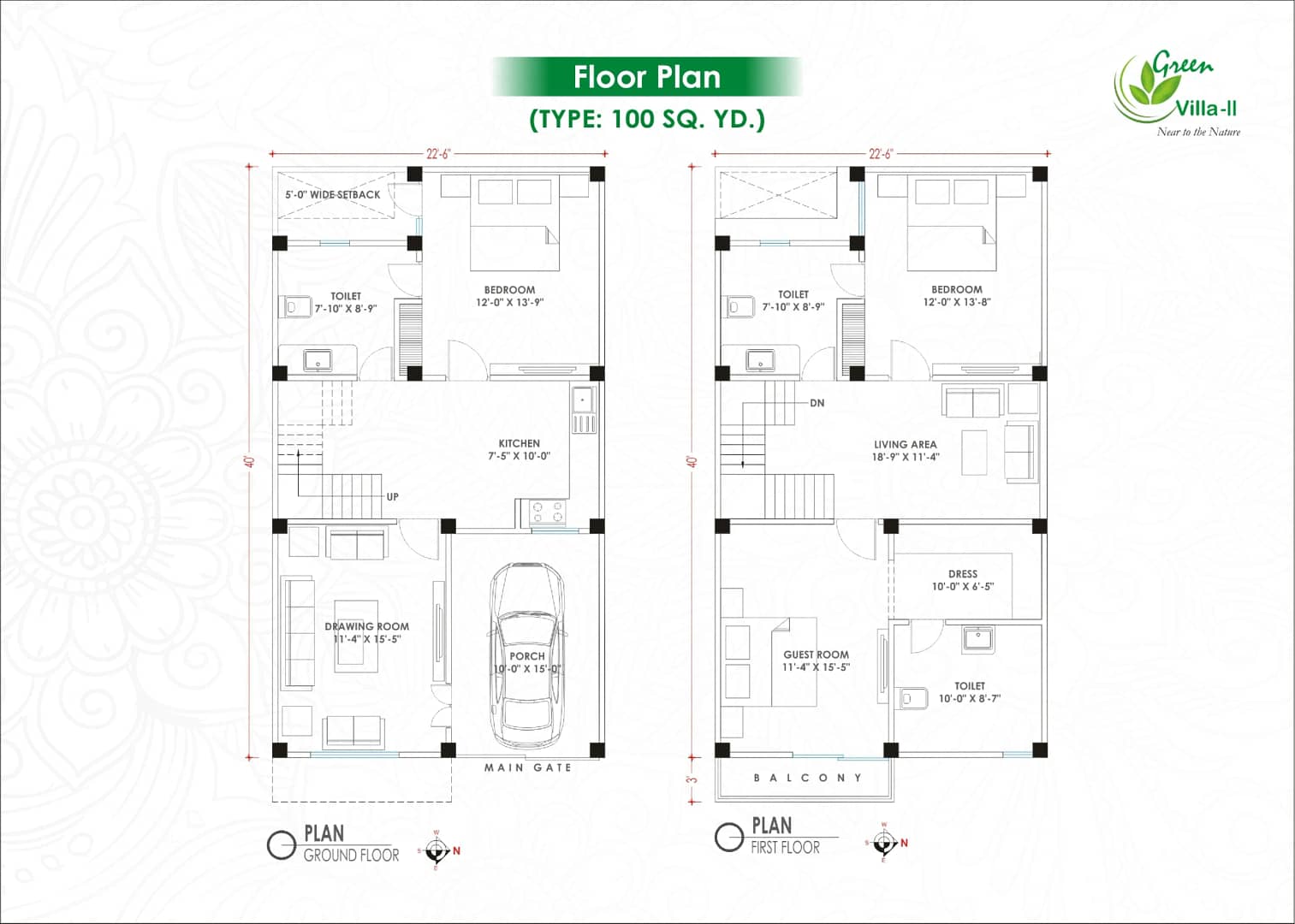 Green Villa 2 Floor Plan